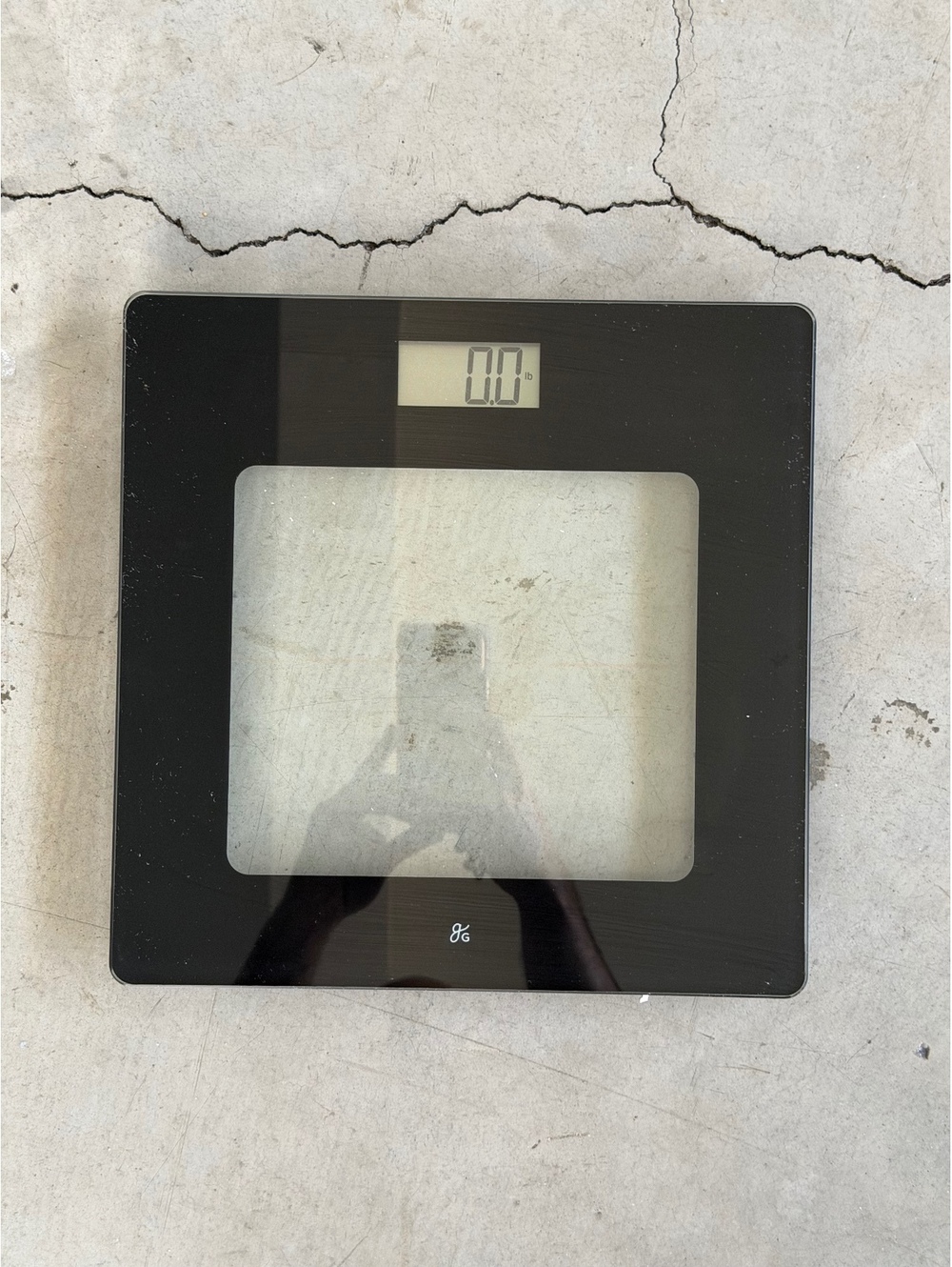 Greater Goods / Digital Glass Bathroom Scale / Clear Black